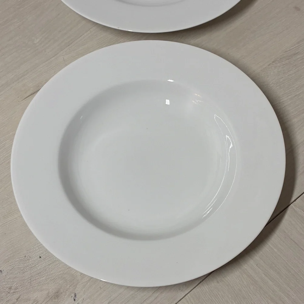 Lot of Two Crate & Barrel Monno White Wide Rim 12